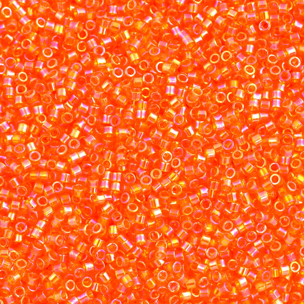 Mostacilla Miyuki Delica 11/0 DB151 - Naranja Translucido Tornasol