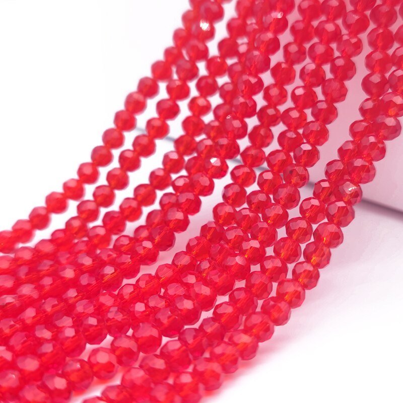 Cristal Chato 6mm Rojo Bisucrea