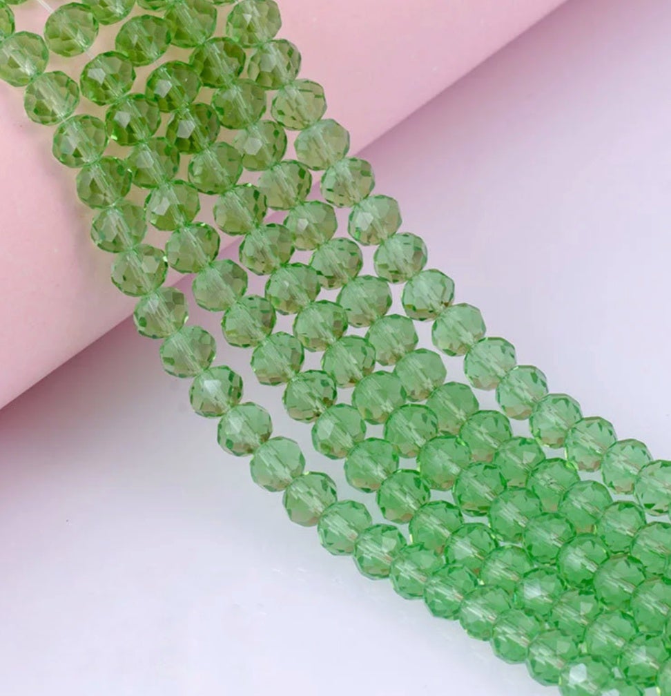 Cristal Chato 6mm Verde Claro Bisucrea