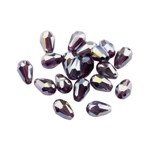 Cristal Gota 12x8mm Morado Tornasol Bisucrea