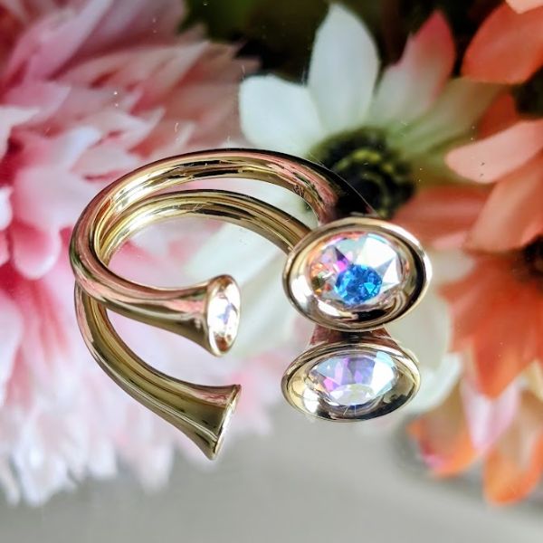 Anillo Aurora – Oro Laminado 14K Cristales Swarovski - Tornasol