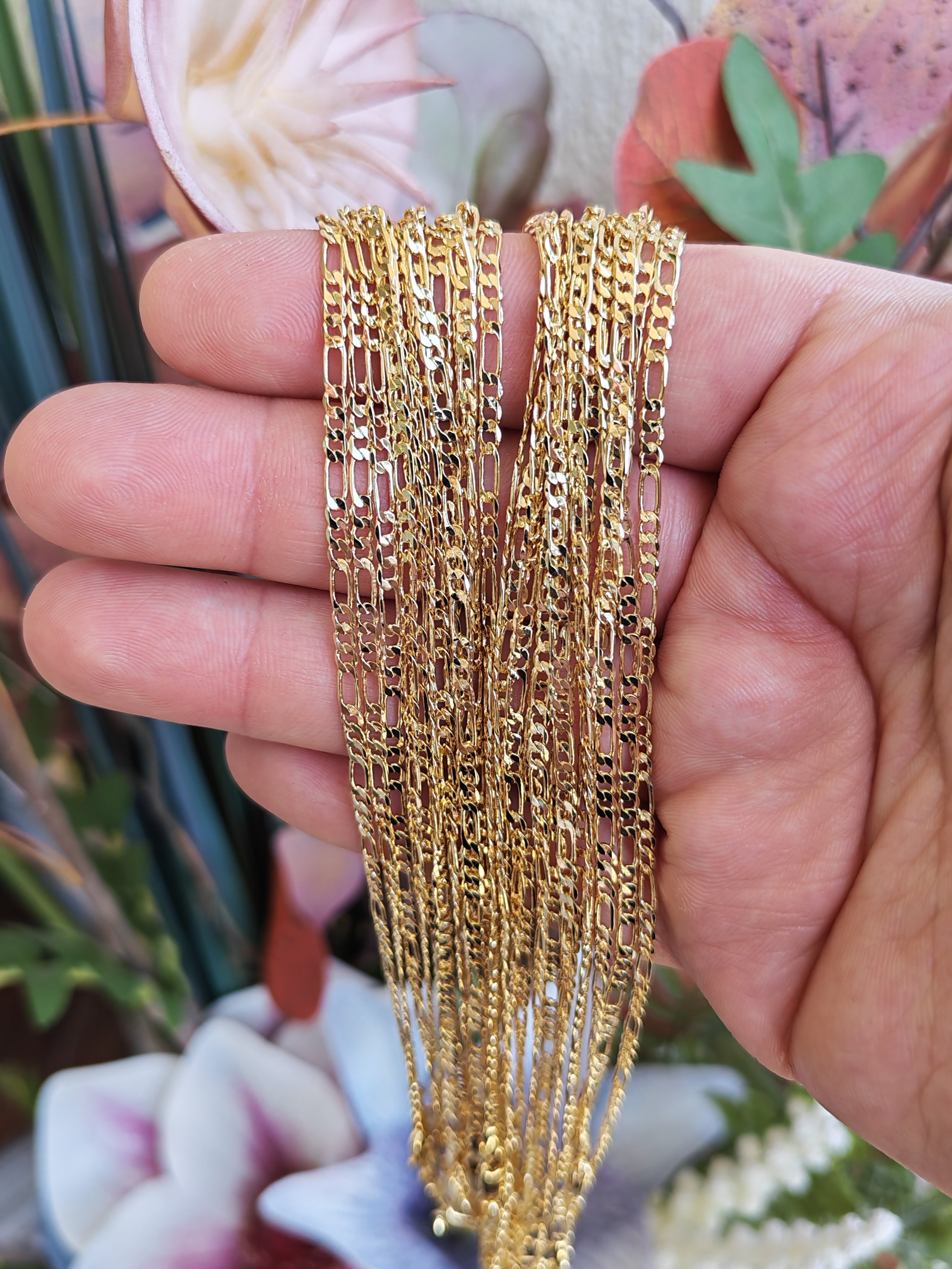 Cadena Cartier Plana 45 cm – Oro Laminado 14K - 45cm