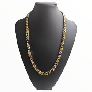 Cadena Cubana Gruesa 60cm - Oro Laminado 14K