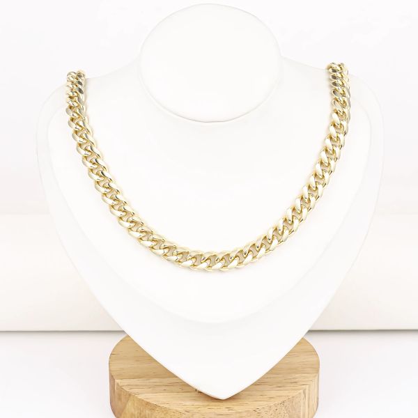 Cadena Cubana Gruesa 60cm - Oro Laminado 14K
