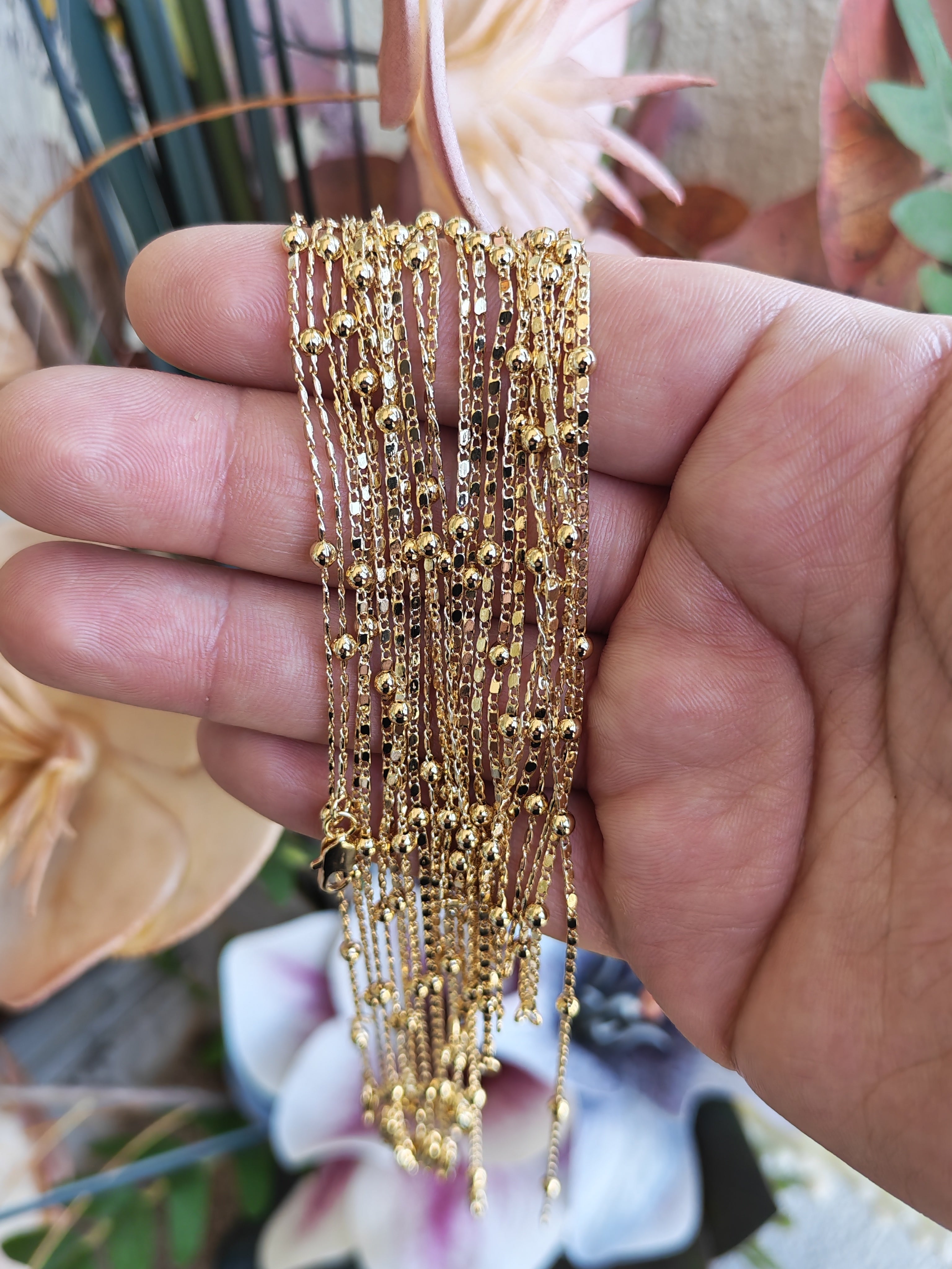 Cadena Gucci con Balines – Oro Laminado 14K - 45cm