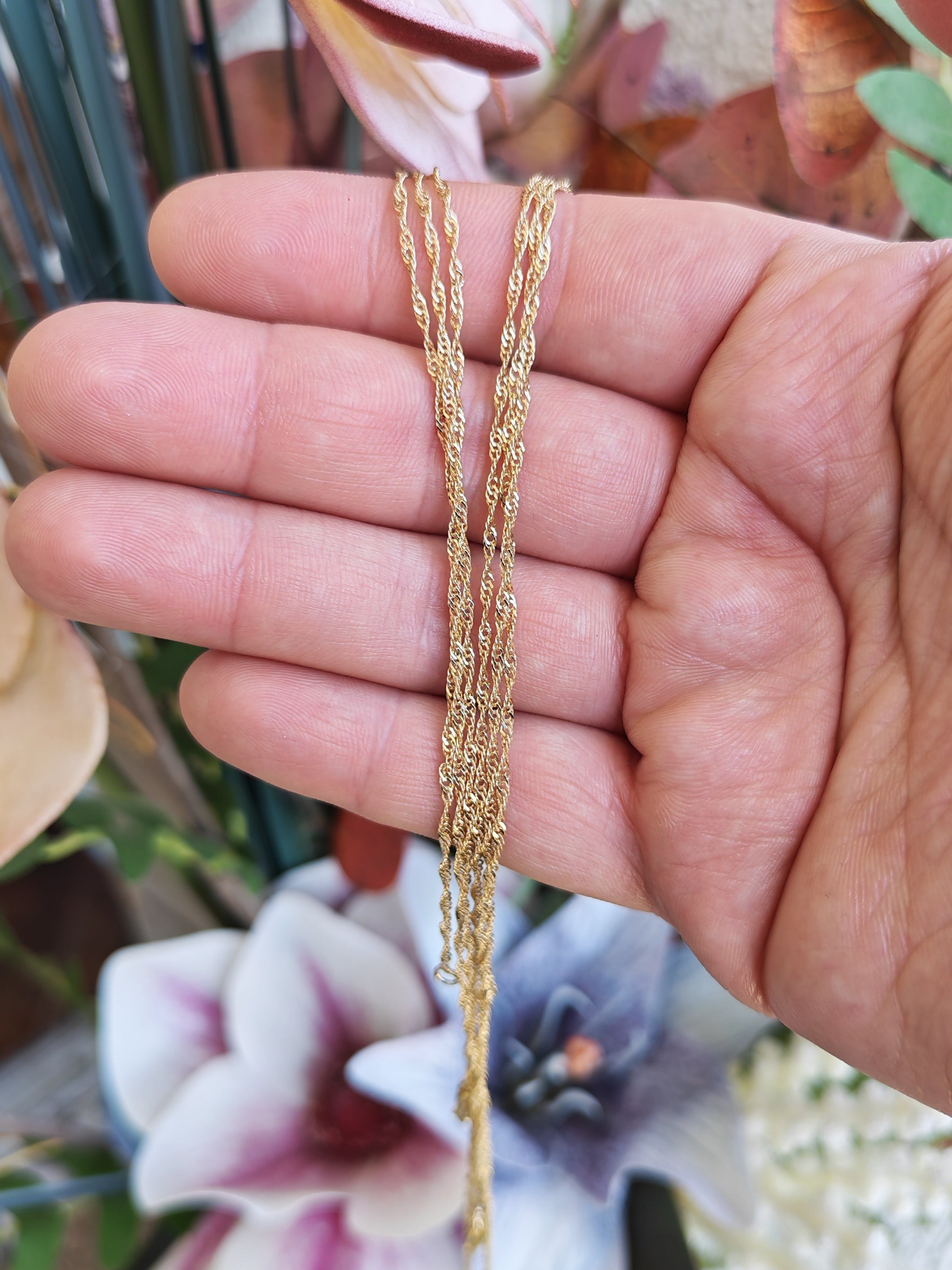 Cadena Singapur 45 cm – Oro Laminado 14K - 45cm