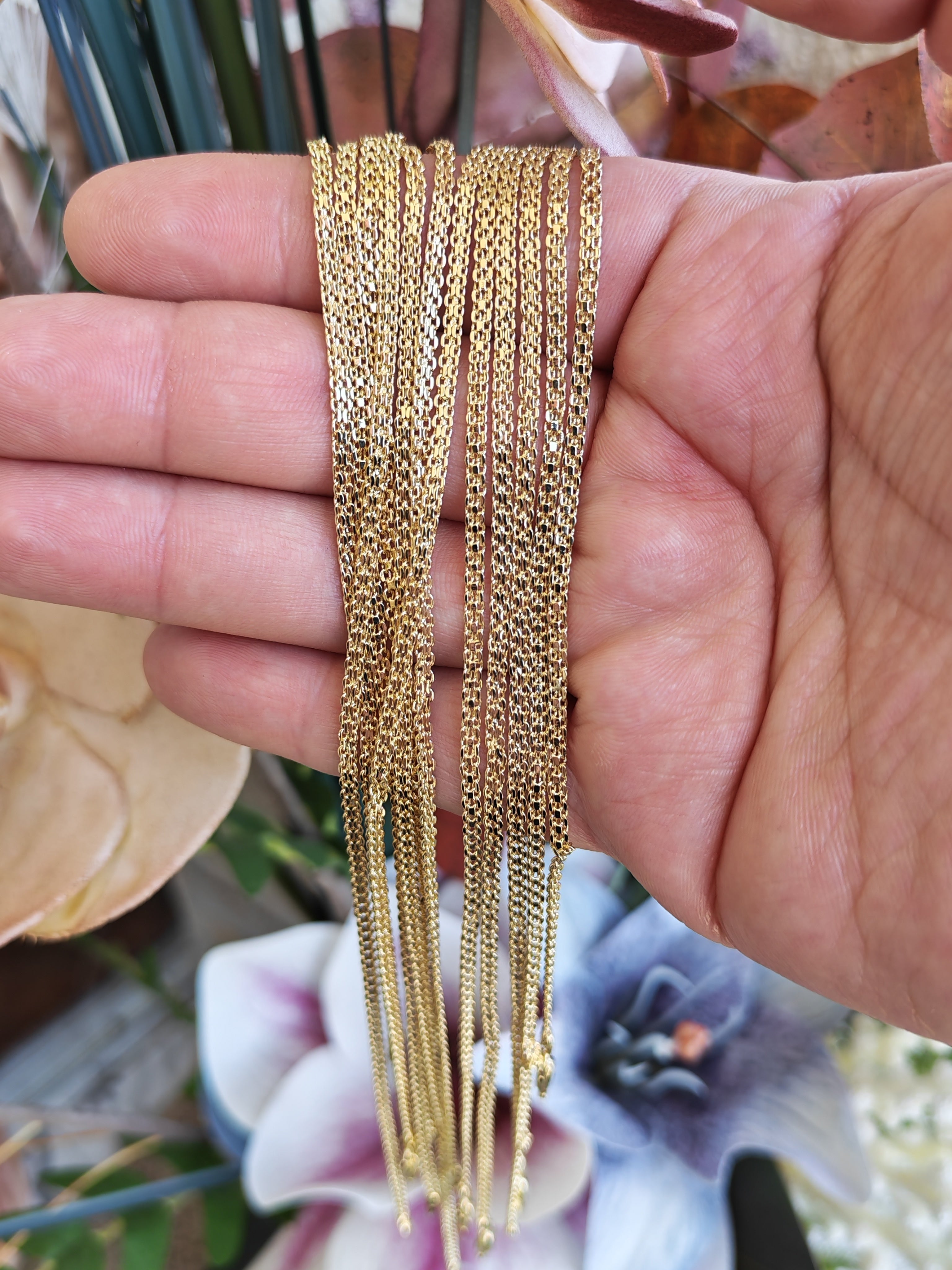 Cadena Tejido Chino 45 cm – Oro Laminado 14K - 45cm