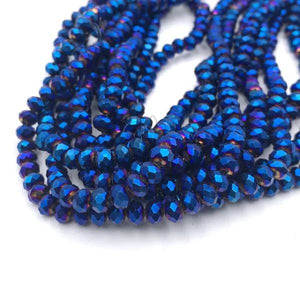 Cristal Chato 6mm Metalizados - Azul