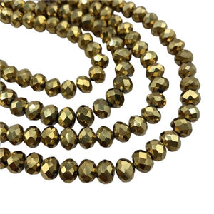 Cristal Chato 6mm Dorado Bisucrea