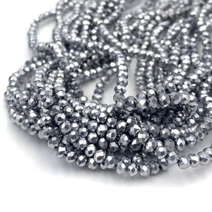 Cristal Chato 6mm Metalizados - Plateado