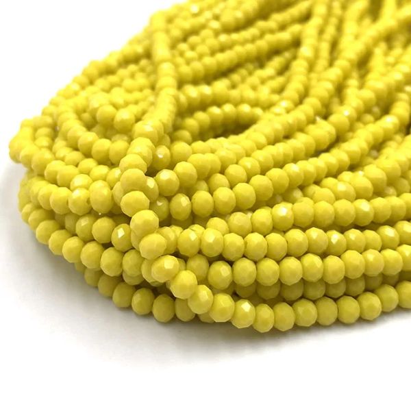 Cristal Chato 8mm Opacos - Amarillo