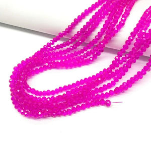 Cristal Chato 8mm Translucido - Fucsia