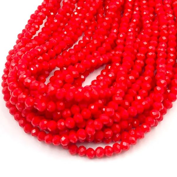 Cristal Chato 8mm Opacos - Rojo