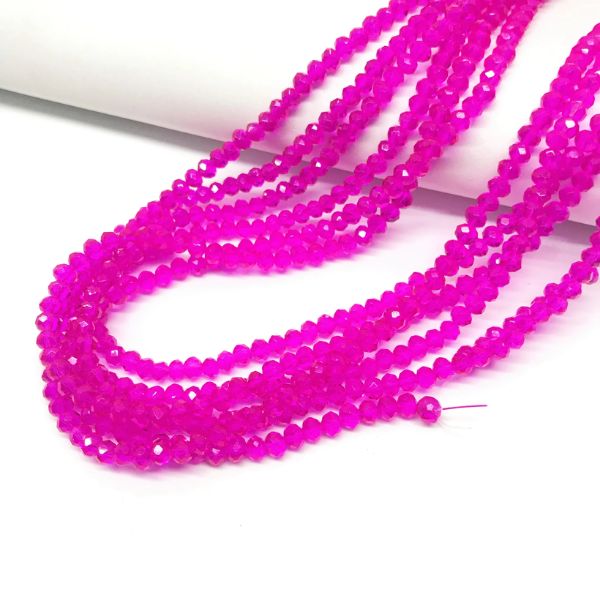 Cristal Chato 8mm Translucido - Fucsia