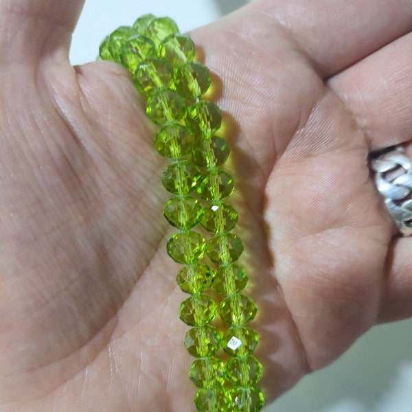 Cristal Chato 8mm Translucido - Verde Claro