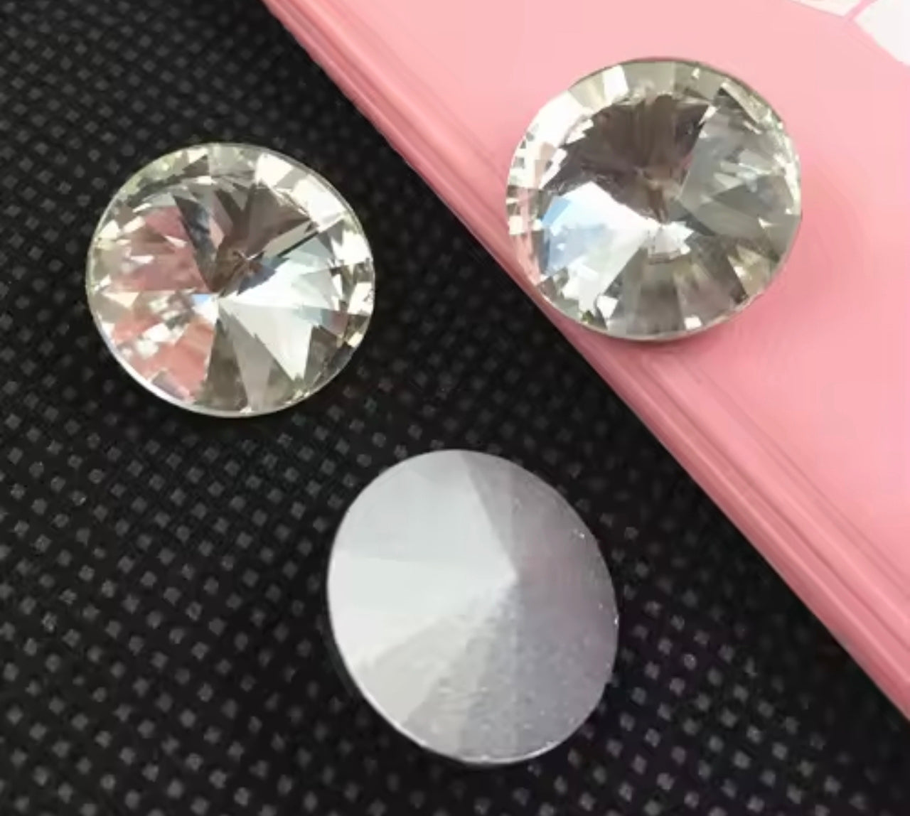 Cristal Rivoli 12 mm para Bisutería | Piedra Facetada de Brillo Intenso - Blanco
