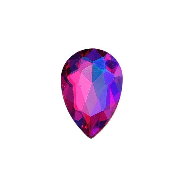 Cristales Gota Tornasol 20×30 mm - Rojo