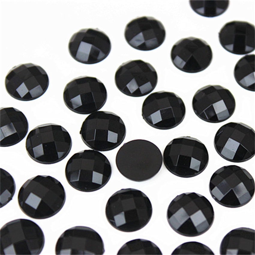Diamantes de Imitación Acrílicos 10 mm – Base Plana para Pegar