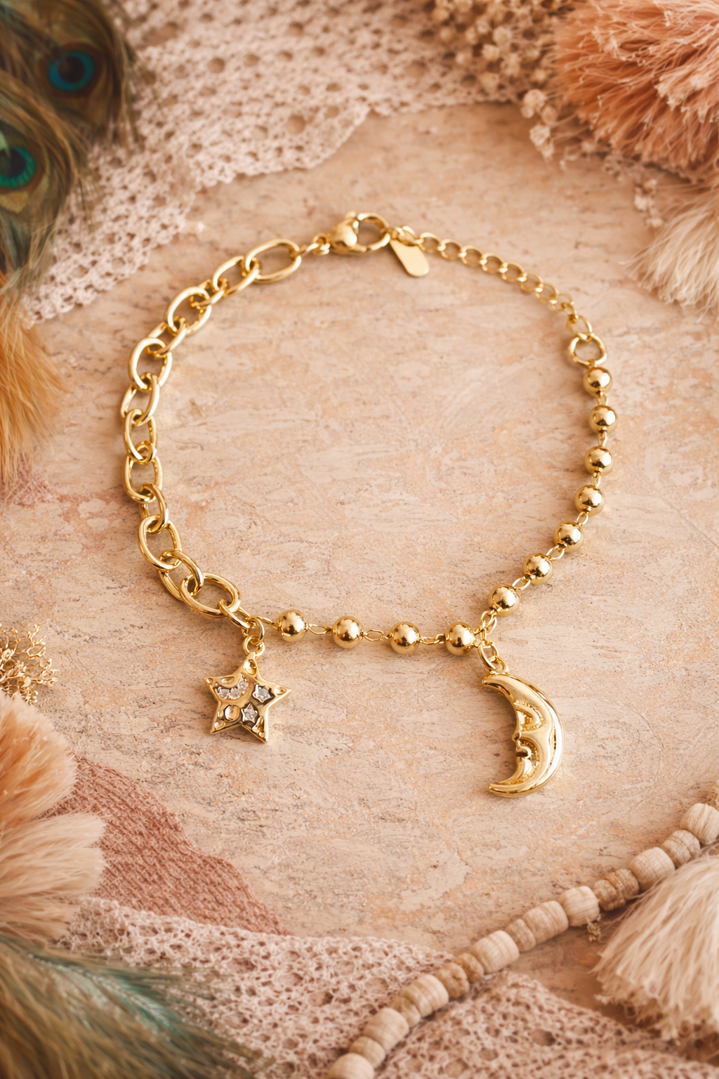 Pulsera Celeste – Oro Laminado 14K