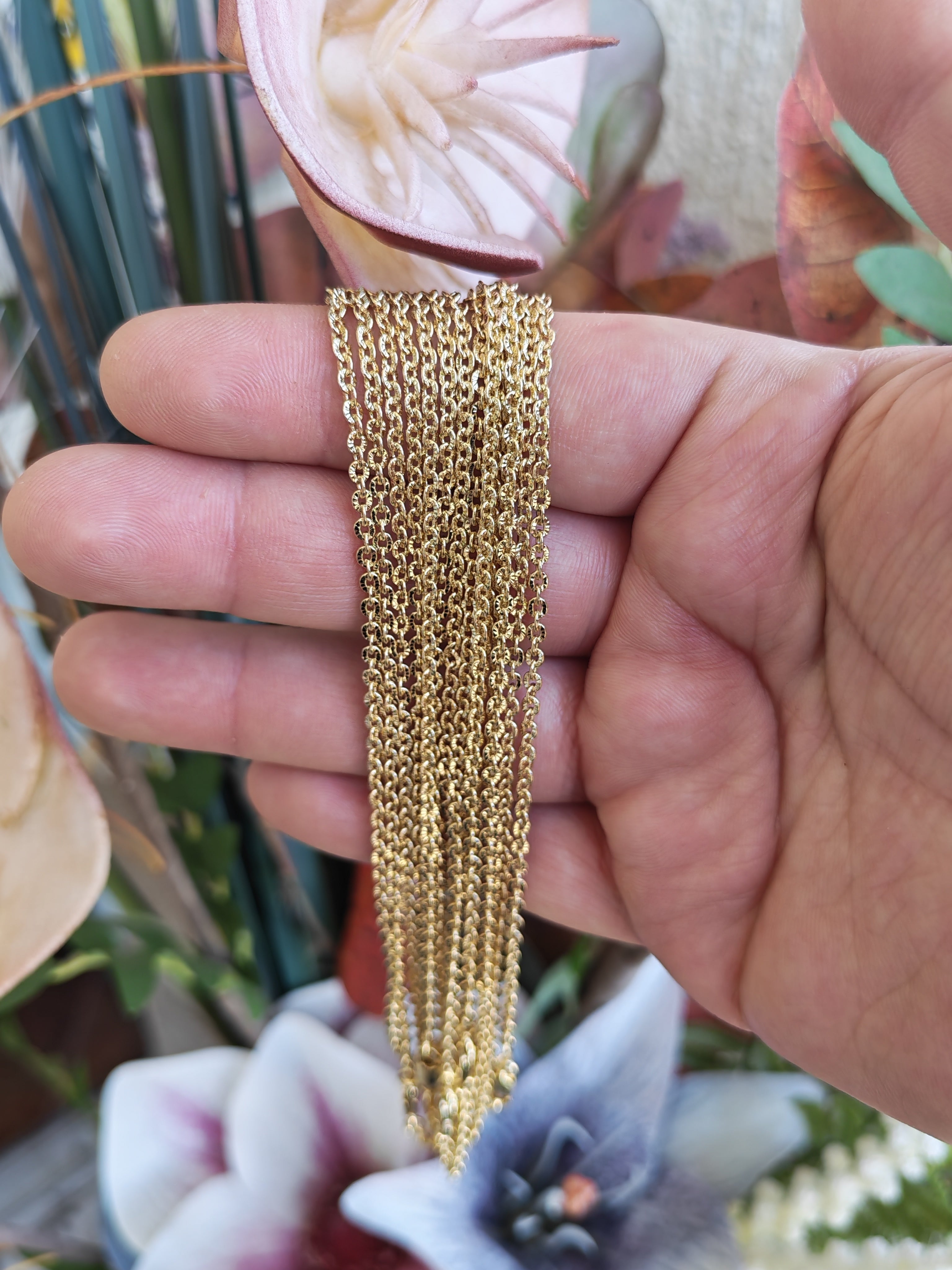 Cadena Rolo Facetado – Oro Laminado 14K | 45 cm