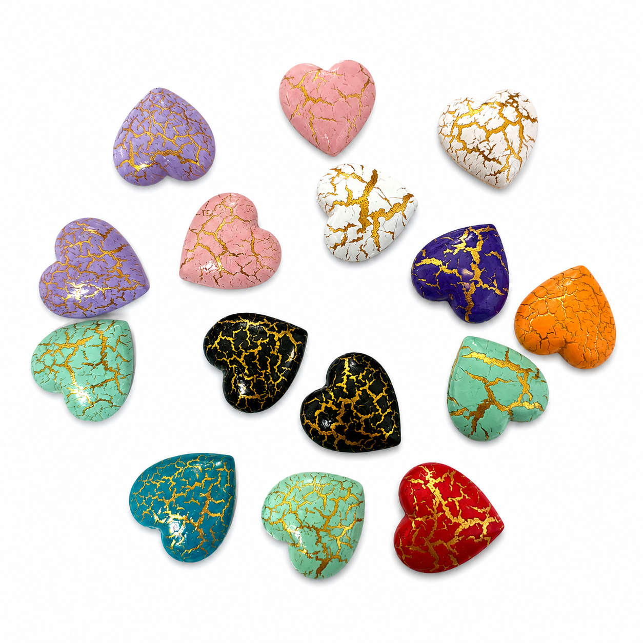Corazones de Resina – Colores Surtidos