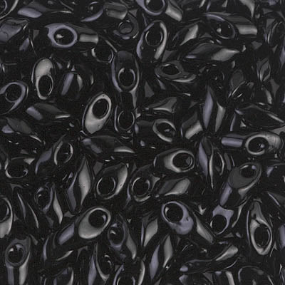 Mostacilla Miyuki Long Magatama LMA401 – Negro Opaco