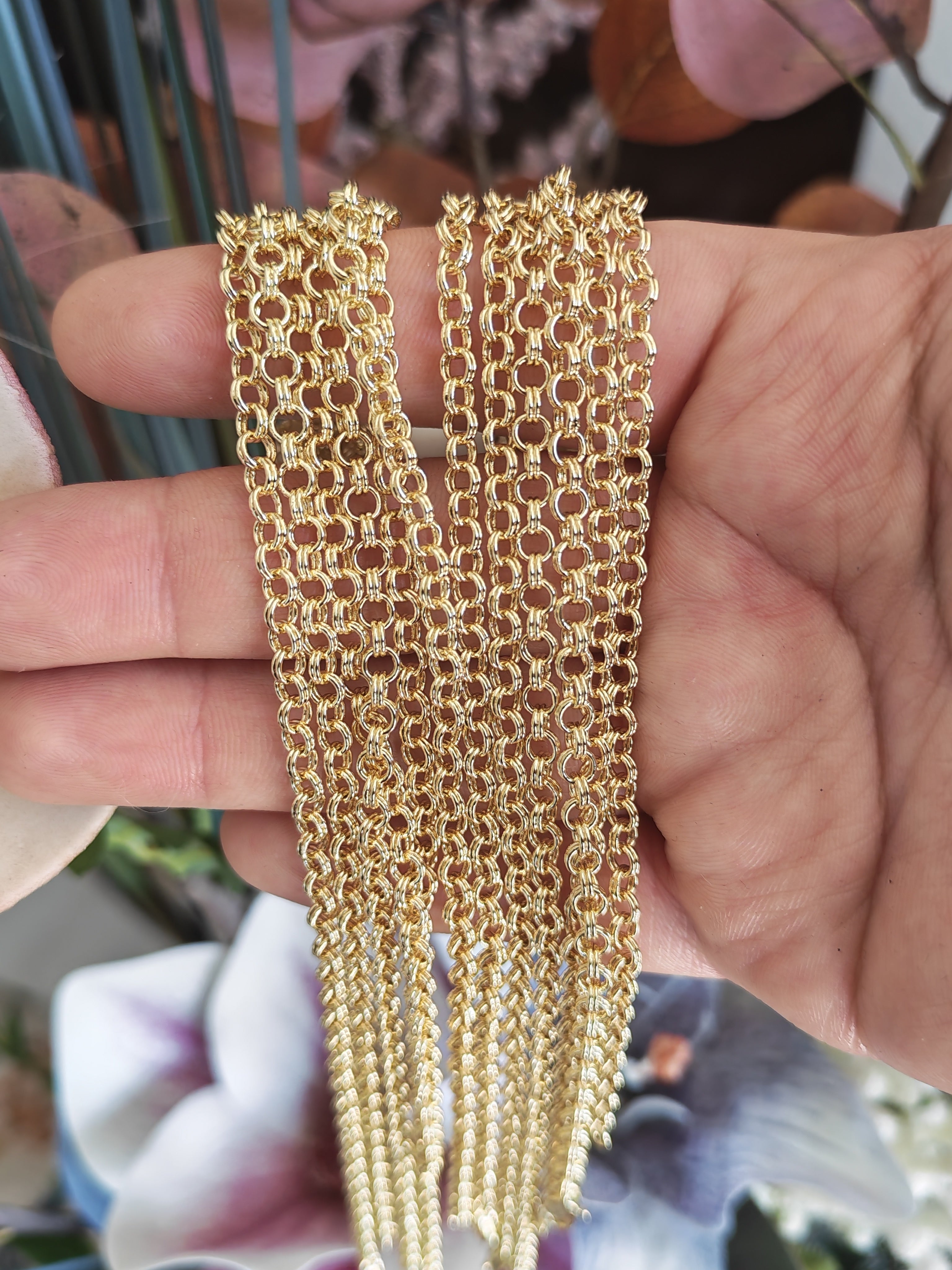 Cadena Rolo 45 cm – Oro Laminado 14K