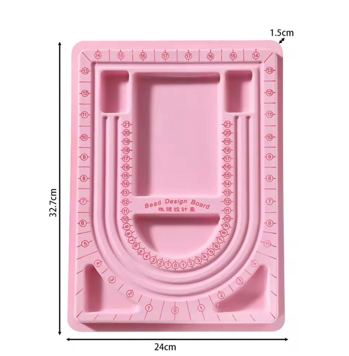Tabla de Diseño para Bisutería – Bead Design Board con Medidas
