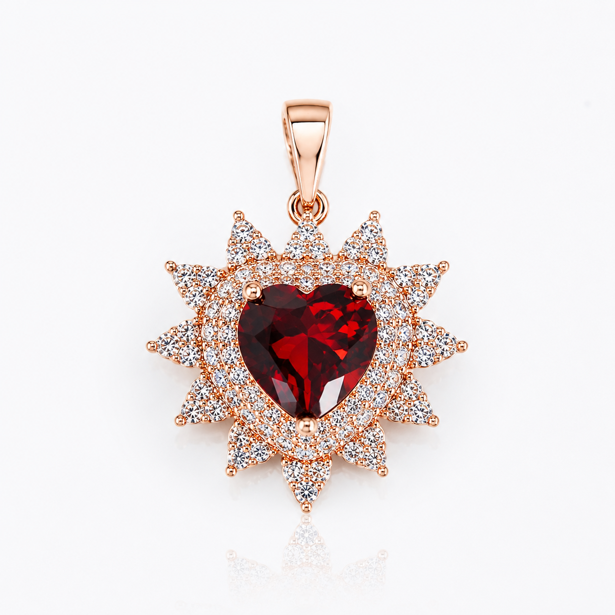 Colgante Aurora Heart – Enchapado en Oro de 18K