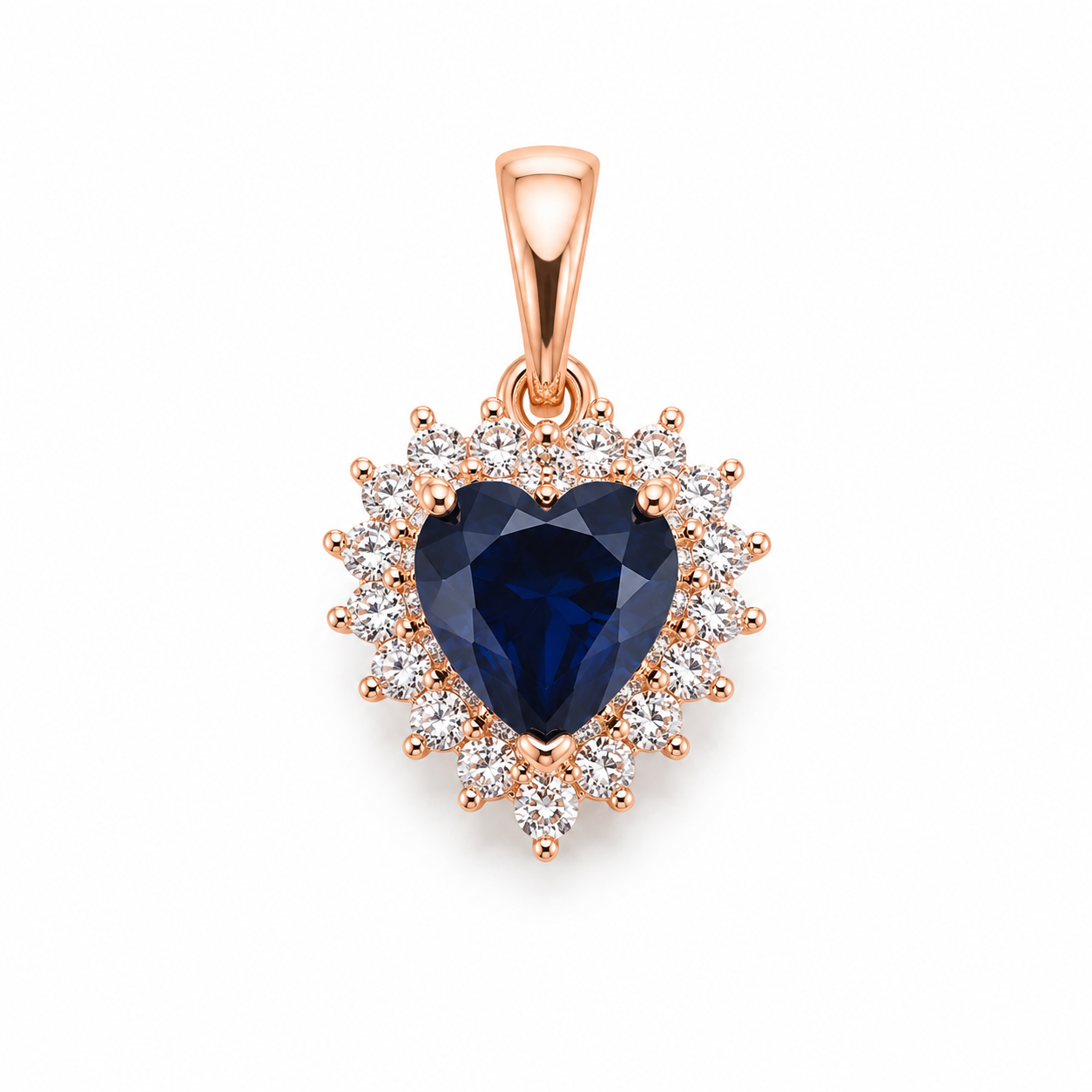 Colgante Bleu Amour – Enchapado en Oro de 18K