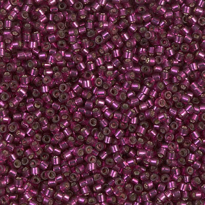 Mostacilla Miyuki Delica 11/0 DB1342 – Magenta Silverlined