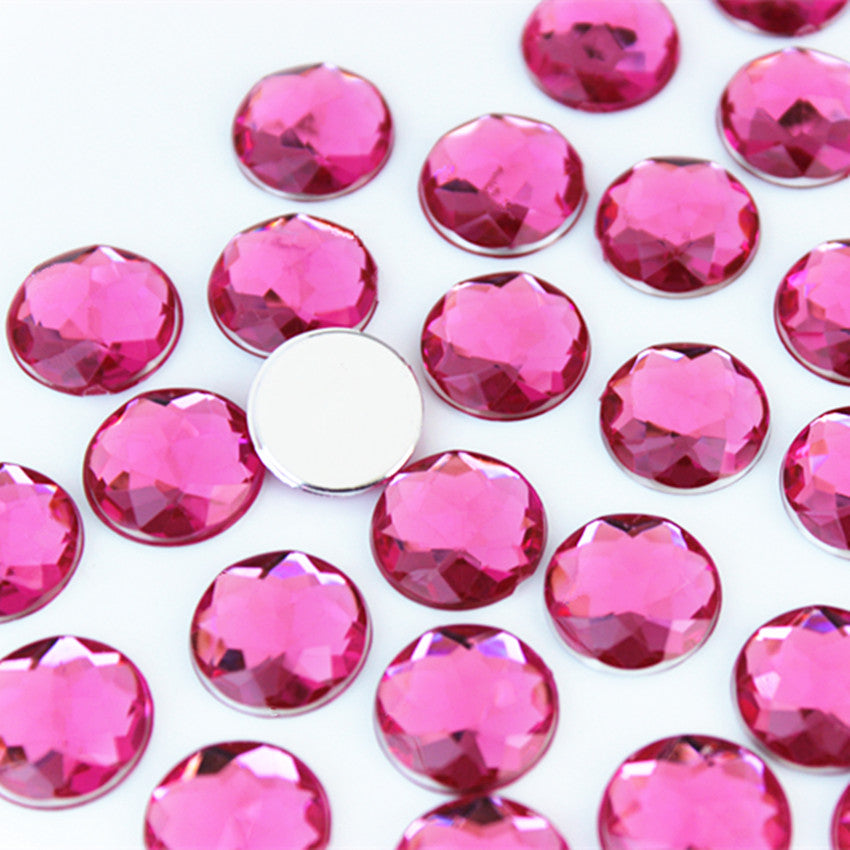 Diamantes de Imitación Acrílicos 10 mm – Base Plana para Pegar