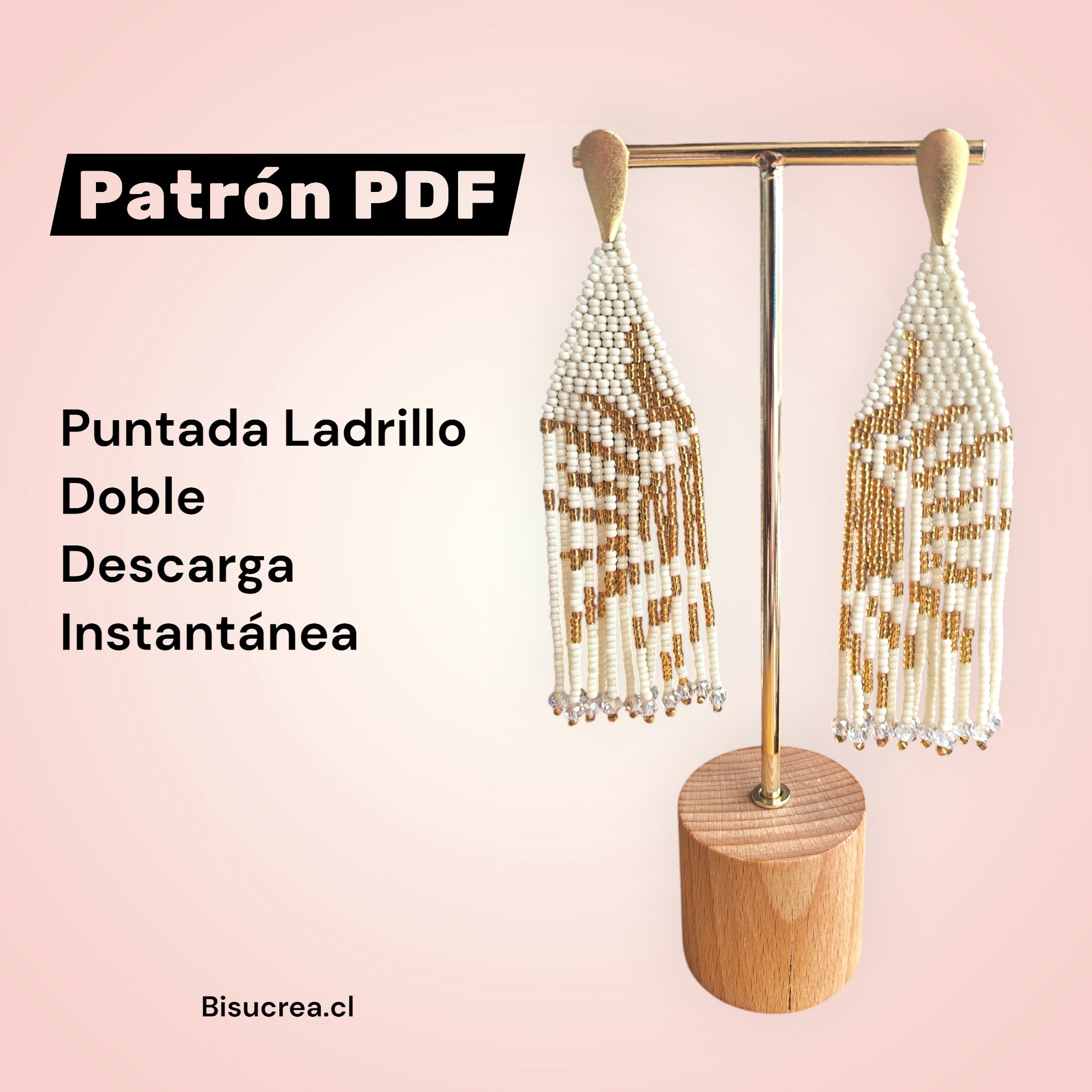 🌞 Patrón Digital Sol – Puntada Ladrillo Doble con Flecos