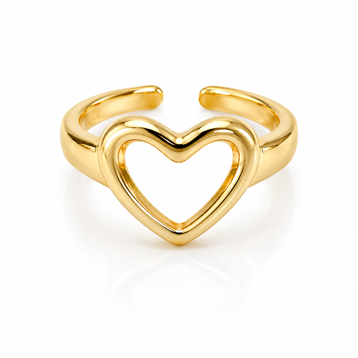 Anillo Corazón Aura – Enchapado en Oro de 14K