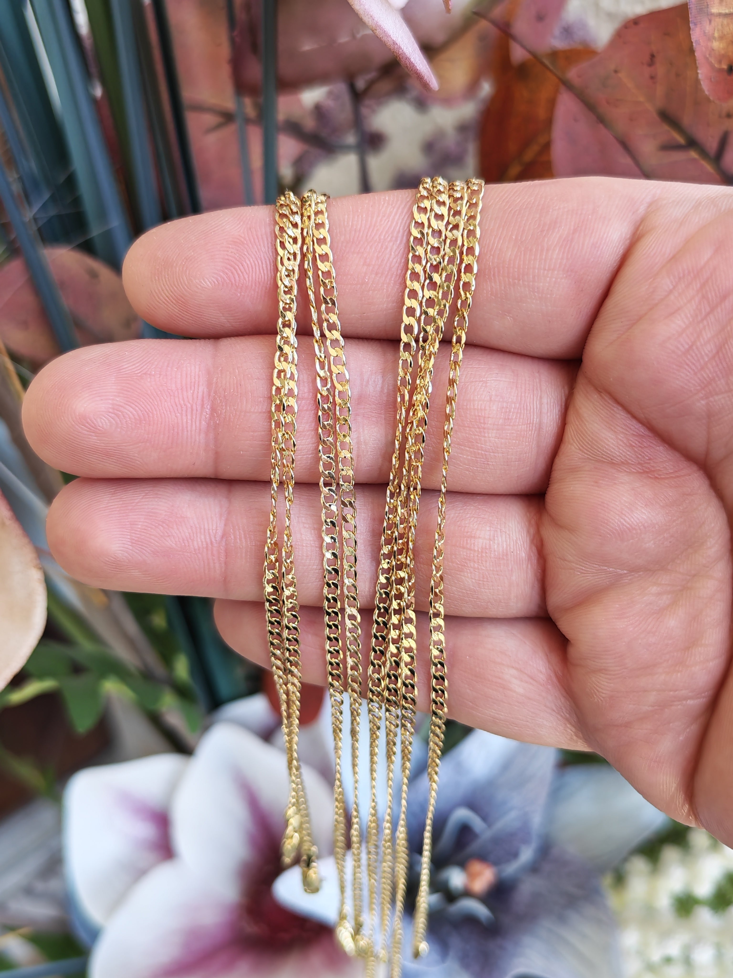 Cadena Grumet 45 cm – Oro Laminado 14K