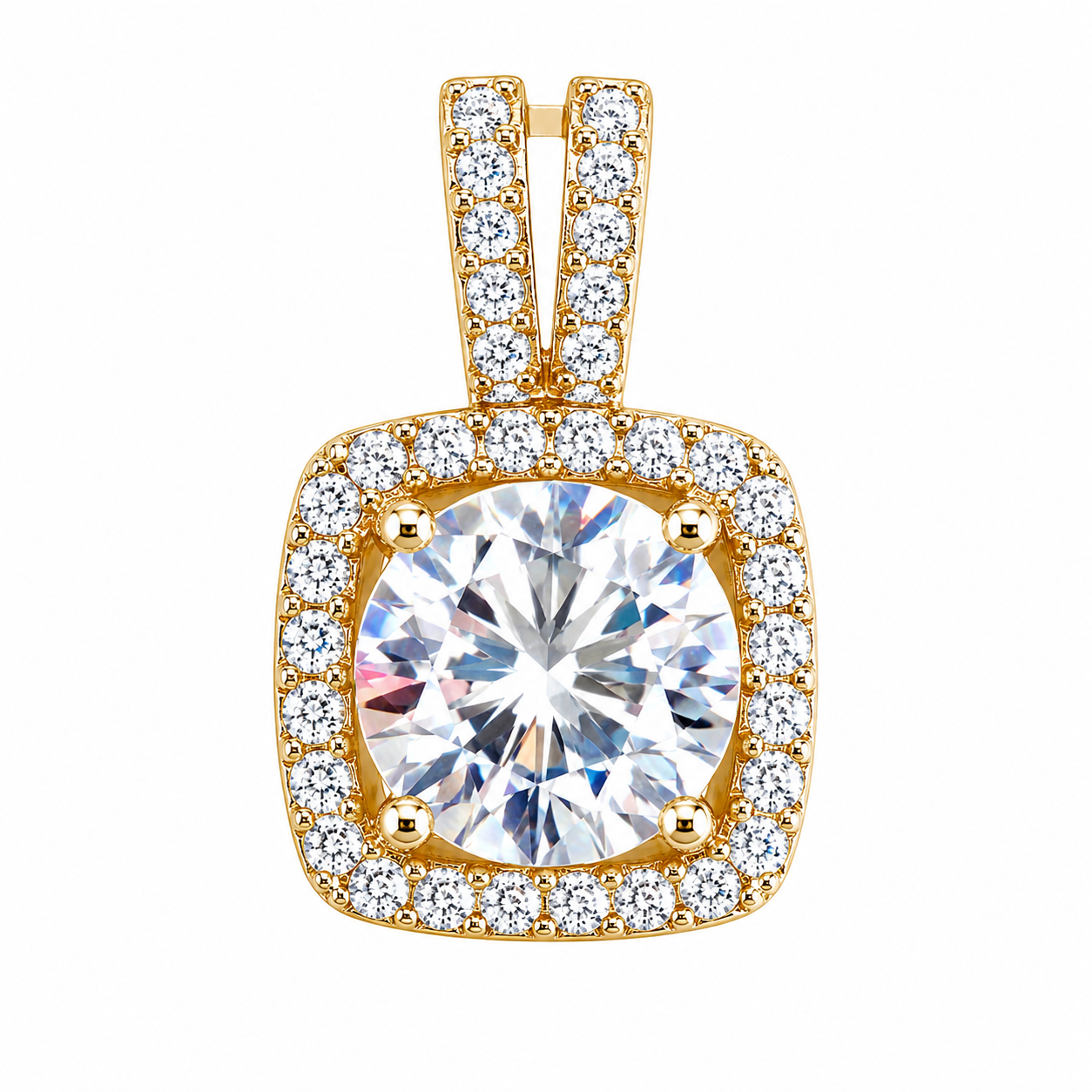 Dije Halo en Oro Laminado 14K – Brillo que Enmarca tu Esencia