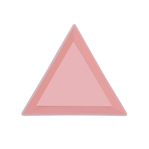 Set de 3 Bandejas Triangulares para Bisutería – Organizadores de Cuentas y Mostacillas - Rosado
