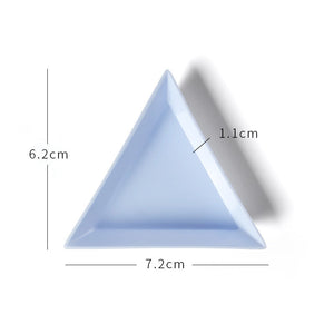Set de 3 Bandejas Triangulares para Bisutería – Organizadores de Cuentas y Mostacillas
