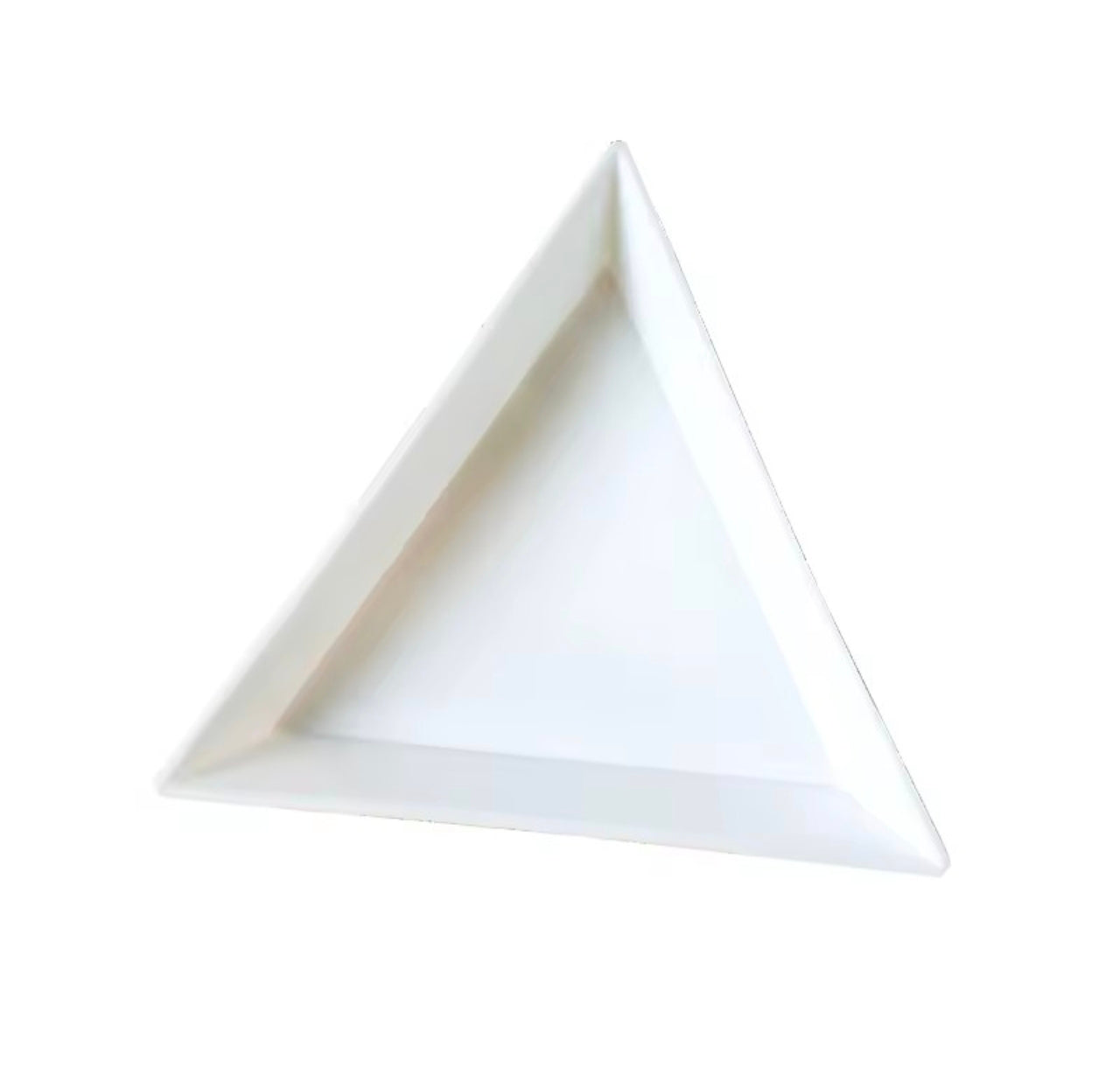Set de 3 Bandejas Triangulares para Bisutería – Organizadores de Cuentas y Mostacillas - Blanco